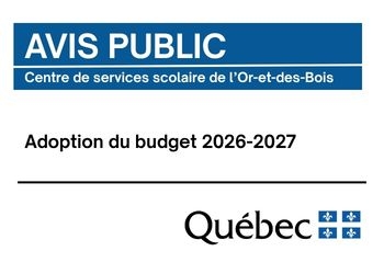 Avis public - adoption budget 2026-2027